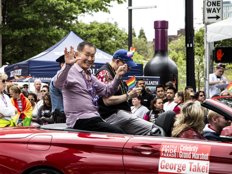George Takei during Pride in Seattle, WA on June 29, 2014.